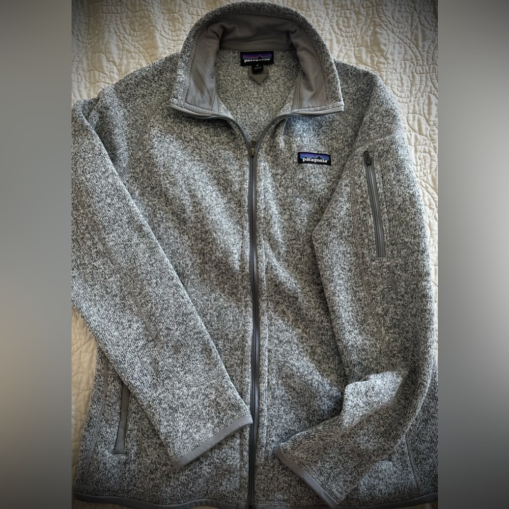 Gray Patagonia Zip Up Sweatshirt. Medium.
